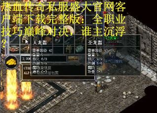 热血传奇私服盛大官网客户端下载完整版：全职业技巧巅峰对决，谁主沉浮？