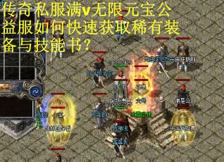 传奇私服满v无限元宝公益服如何快速获取稀有装备与技能书？