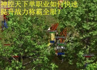 神控天下单职业如何快速提升战力称霸全服? 神控天下单职业如何快速提升战力称霸全服?