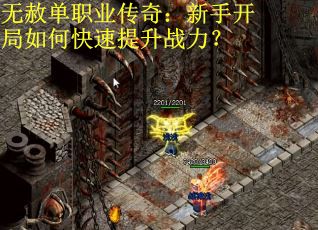 无赦单职业传奇：新手开局如何快速提升战力？